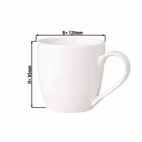 (6 Stück) BUDGETLINE - Kaffeetasse Mammoet Neo - 250ml - Weiß