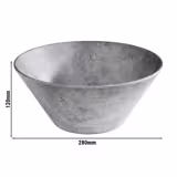 (6 pcs) Bowl - ELEMENT - Melamine - 3L - square - 280x280mm - Depth: 120mm - Grey