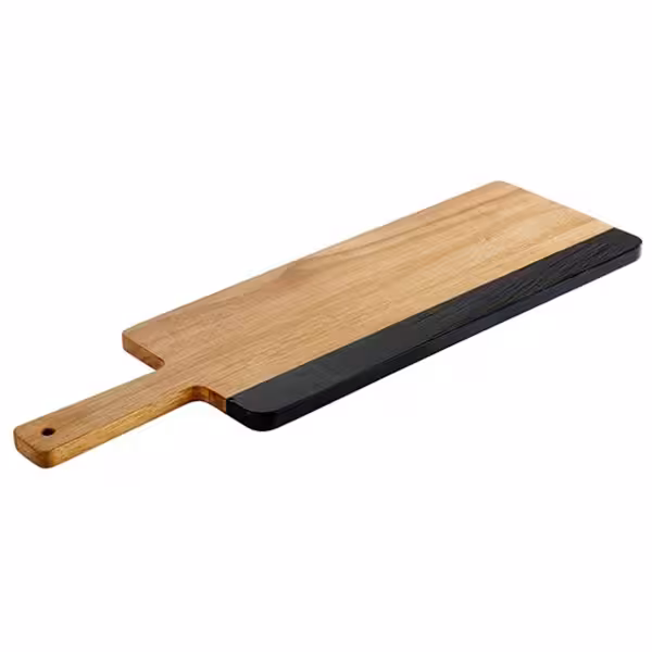 (6 peças) Tábua de servir - ROCKWOOD - incl. tiras de ardósia natural graváveis - 485x150mm