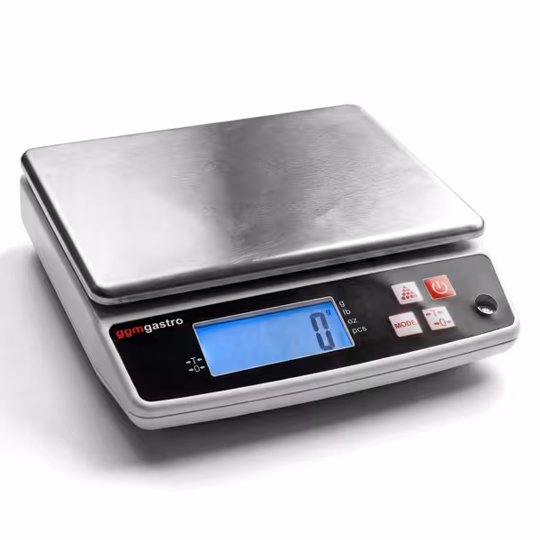Digitale keukenweegschaal - 10kg/1g - RVS weegplateau 240x180mm
