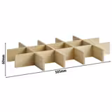 Insats - VALO - GN 1/1 - Ek (trä) - Brun - 505x300x60 mm - stapelbar, vattenresistent - för träbox VALO GN 1/1 - passar till 13001 & 14002