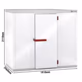 Cella frigorifera TN - 1910x2960mm - 9,56m³ - con pavimento - pannello 80mm