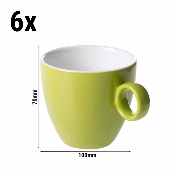 (6 stuks) BART COLOUR CAFE - Koffiekop - 170ml - Lime