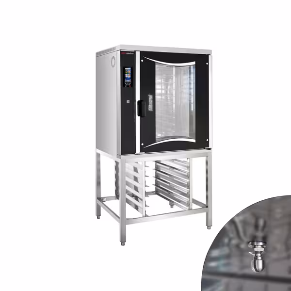 Електрическа фурна с горещ въздух - 10x EN 600 x 400 см - вкл. Основа с държач от ламарина