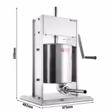 Commercial Manual Sausage Filler and Churro Machine - 10 Litres - Stainless Steel - incl. 4 Sausage Filler Nozzles and 3 Churro Nozzles
