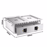 Elektro Einbau Bain-Marie - 3 kW - 2x GN 1/1