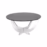 Bife stalak - Octopus - nehrđajući čelik (inox), kromiran - Okrugli - Ø 302 mm - Visina: 160 mm - s pločom od pleksiglasa, crna