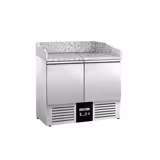Banco pizza refrigerato PREMIUM - 2300x700mm - con 5 porte - piano in granito