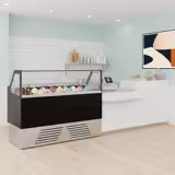 Vetrina Gelato EMMA - 1715mm - Refrigerazione ventilata - per 9x Vasca da gelato da 5 Litri / 6x Vasca da gelato da 7 Litri - Sbrinamento automatico - Nero