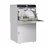 Lave-vaisselle professionnel - Panier 50x50cm - Commandes électroniques - 6kW - avec pompe de vidange + pompes doseuses détergent et liquide de rinçage