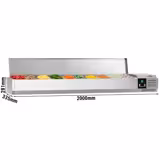 Vetrina Refrigerata Porta Ingredienti / Vetrina Gastronorm PREMIUM - 2000x335mm - 10x GN 1/4