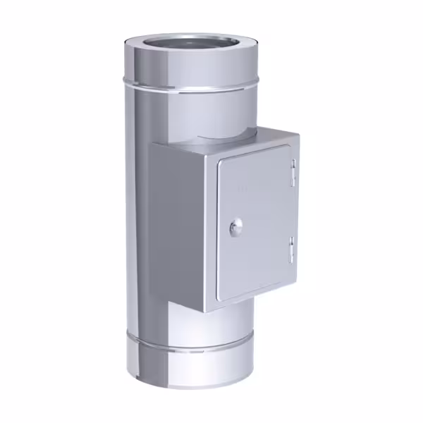 Reinigings- & ventilatiebuis - met inspectieluik - in RVS - Ø 250mm