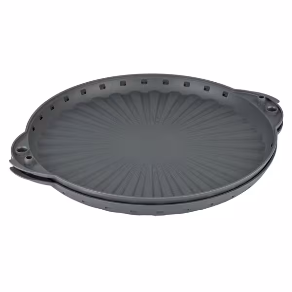 (6 stuks) Herbruikbare pizzadoos - voor Ø 32cm pizza’s - grijs