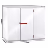 Cella frigorifera TN PREMIUM PLUS - 1735x2960mm - 8,60m³ - con pavimento - pannello 80mm