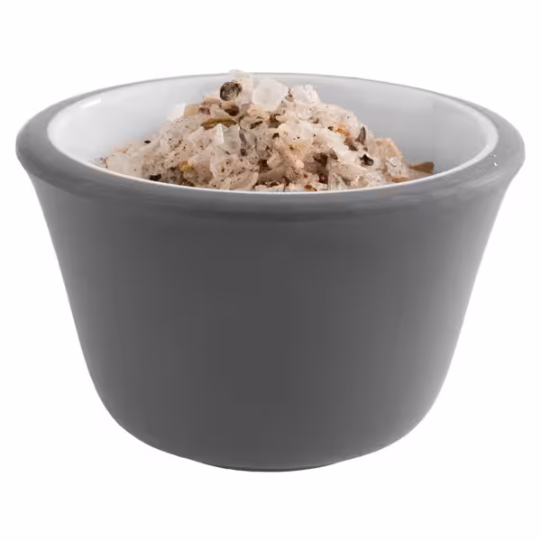 (6 stuks) Dipschaaltje - Melamine - 40ml - hoekig - 60x60mm - Grijs/Wit