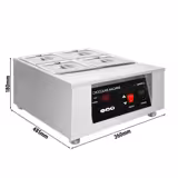 Fonditore di cioccolato professionale a bagnomaria - 4x 1,7l - 1kW