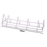 Cestello inseribile per girarrosto pollo - 600x10x10mm - acciaio inox | maniglie in plastica - compatibile con serie EM420