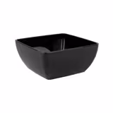 (6 قطع) سلطانية FRIENDLY - PET - 0,40 l - مربّع - 125x125x65 mm - قابل للتكديس | مقاوم للكسر | آمن لغسالة الصحون - أسود