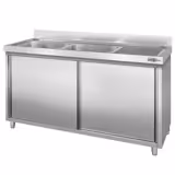 Evyeli Dolaplı Tezgah PREMIUM - 2000x700mm - ile 2 evyeli