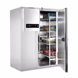 Cella frigorifera in acciaio inox TN - 1500x2100mm - 4,80m³ - con monoblocco a parete - con pavimento - pannello 80mm