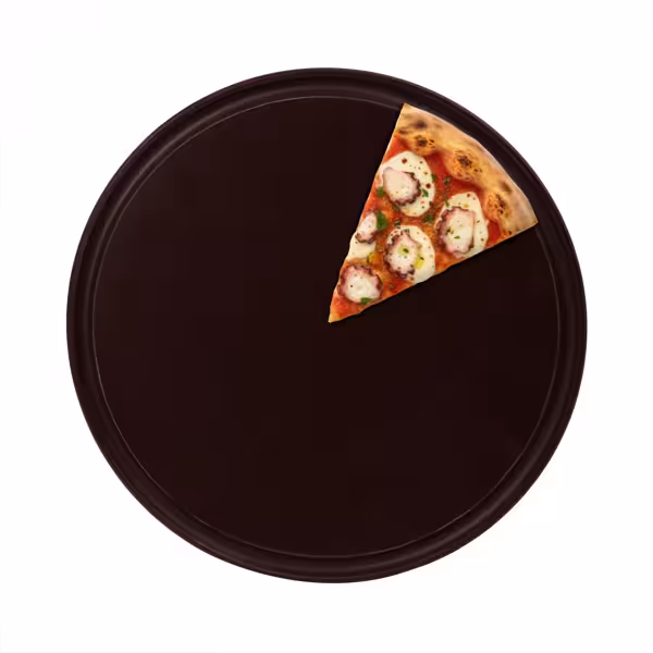 (12 szt.) Talerz do pizzy - Polietylen - Ø 320mm - Brązowy