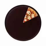 (12 unid) Prato para pizza - Polietileno - Ø320mm - Castanho