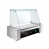 Würstchengrill / Hot Dog Grill - mit 5 Rollen & Glasaufsatz