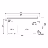 Vetafscheider - 132L - incl. slibvanger 52L - doorstroom 1480 l/u - EN 1825 - maximaal 200 porties/dag