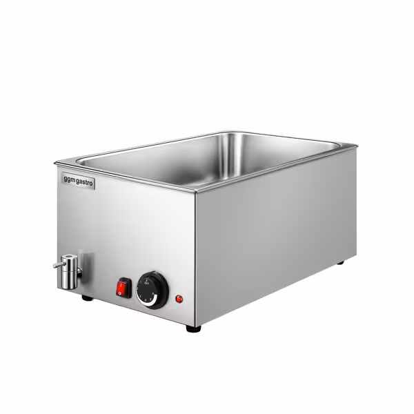Bemar wodny elektryczny - nastawny - 1,2kW - 1x GN 1/1 o wysokości 150mm - z zaworem spustowym