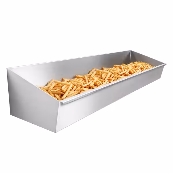 Réserve-frites inox - 1200x300mm - avec filtre égouttoir
