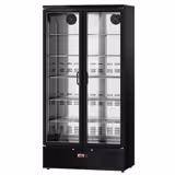 Cam Kapılı İçecek Dolabı - 920mm - 466L - iç gövde paslanmaz çelik - 2 Cam Kapılı - Siyah