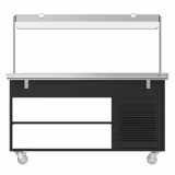 Gekoelde buffetwagen DANZIG - 1600mm - 4x 1/1 GN - met dienbladgeleider - Zwart