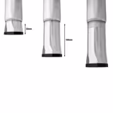 Edelstahl Arbeitsschrank PREMIUM - 800x600mm - mit Flügeltür & Aufkantung