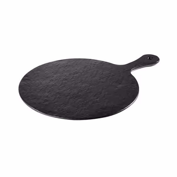 (6 pcs) Serving Tray - SLATE ROCK - Melamine - 420x300mm - Height: 15mm - Black