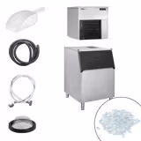 Machine à glace en grains - 550kg/24h - incl. bac à glaçons