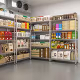 Étagère en acier – 900 x 450 mm – 5 niveaux – Chromé