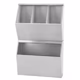Stainless Steel Wall Shelf - 500x200mm - with 4 compartments