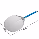 مجرفة بيتزا - AZZURRA - ألمنيوم - رأس دائري خفيف الوزن - Ø 330mm - مقبض ألمنيوم أزرق