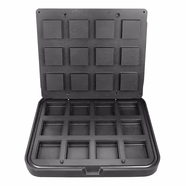 Platten für Tartelette-Maschine TMNP - Tartelette-Form: Quadratisch - 72x72mm - für 12 Tartelettes