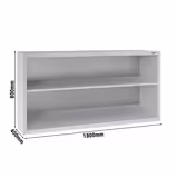 Armoire murale en acier inoxydable ECO - 1800x400mm - sans portes (ouvert) - 800mm de haut