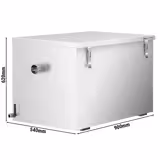 Commercial grease trap - 132 litres - incl. 52-litre sludge trap - for up to 200 portions/day