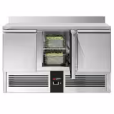 طاولة مبردة PREMIUM - 1368x700mm - 368 لتر - مع 3 باب - حاجز خلفي