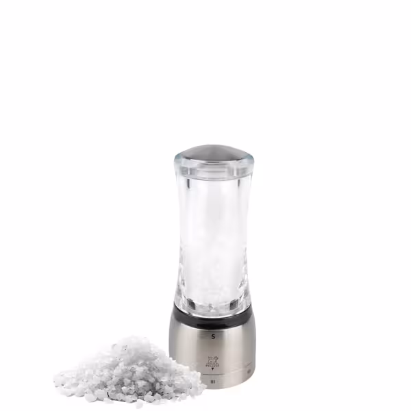 (6 pieces) PEUGEOT | DAMAN - Salt Mill - u'Select Z - Stainless Steel/Acrylic - Height: 160mm