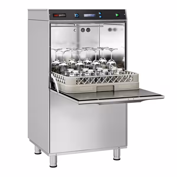 Mașină de spălat vase profesională cu pereți dubli - Digitală - 6,75 kW - cu Pompă detergent, pompă de agent de clătire & pompă de evacuare