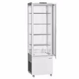Panoramische koelvitrine - 235 liter - 1-deurs - dubbel glas - met 4 schappen - wit - 515mm