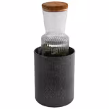 (6 szt.) Pojemnik na dressingi i cooler do butelek - FROSTFIRE - Aluminium - 1,4L - Ø 115mm - Wysokość: 150mm - Czarny