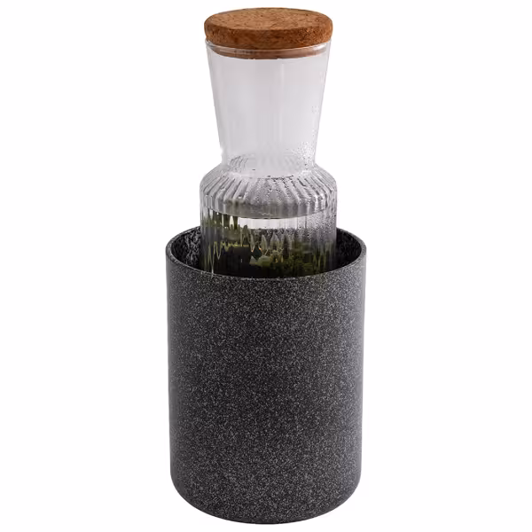 (6 pcs) Dressing Pot & Wine Bucket - FROSTFIRE - Aluminium - 1.4 litres - Ø115mm - Height:150mm - Black
