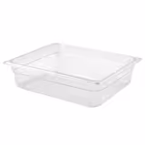 (6 stuks) Polycarbonaat GN bak GN 1/2 - transparant - 8,9 liter - Hoogte: 150mm