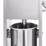 Máquina manual para rellenar salchichas y churros - 3 litros - acero inoxidable - incl. 4 accesorios para rellenar salchichas y 3 accesorios para churros
