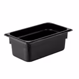 (6 ks) Gastronádoba GN GN 1/4 - polykarbonát - černá - 2,5 l - hloubka: 100 mm